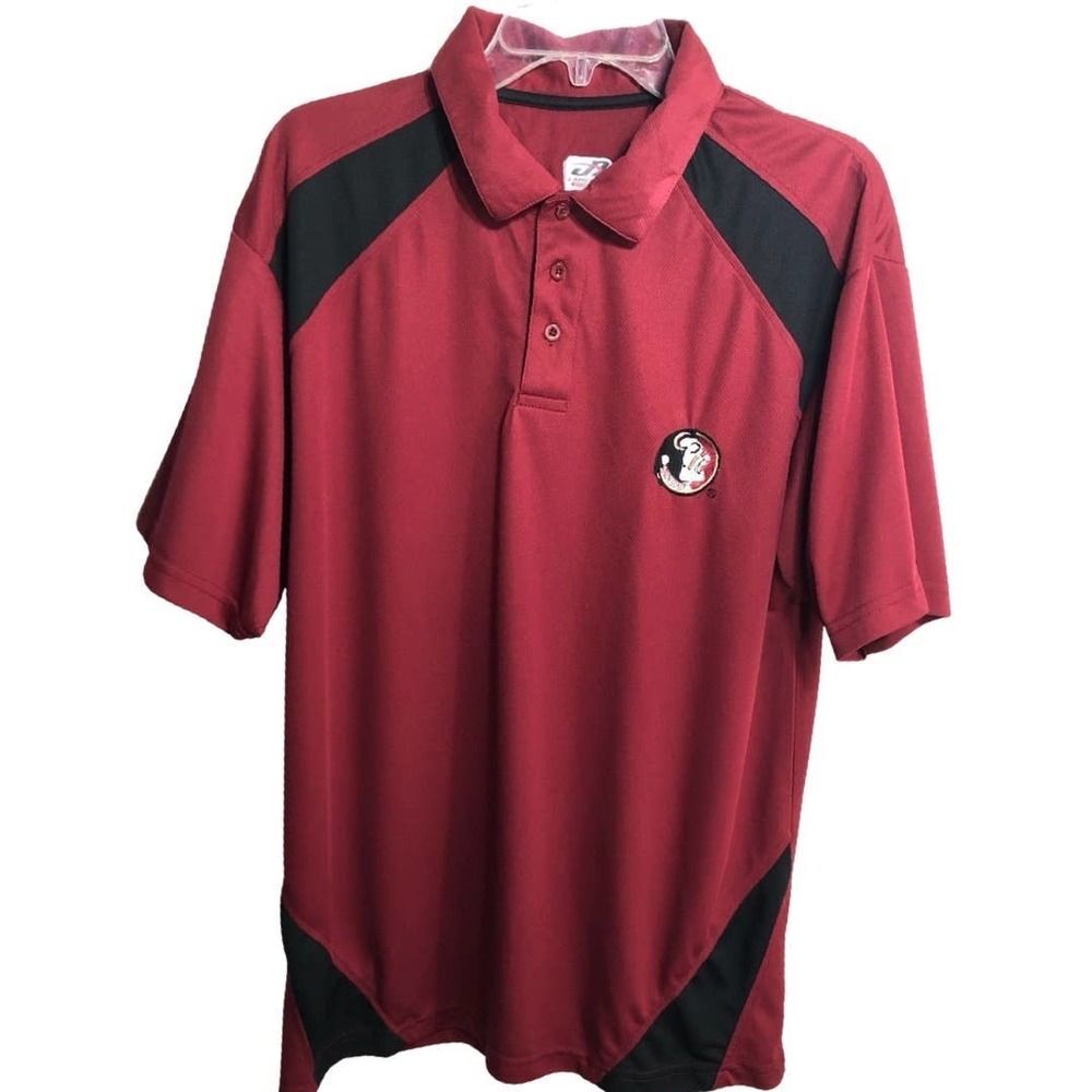 Seminoles polo red black medium polyester football nfl sport